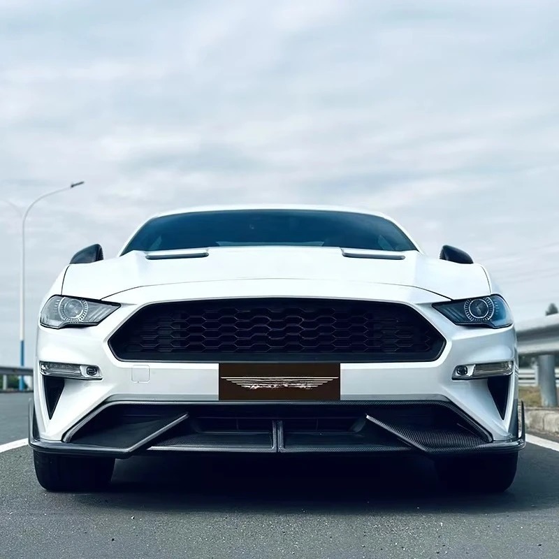 Carbon Fiber Body Kit for  Mustang 2018-2023 Front Lip Splitters Side Skirts Rear Diffuser